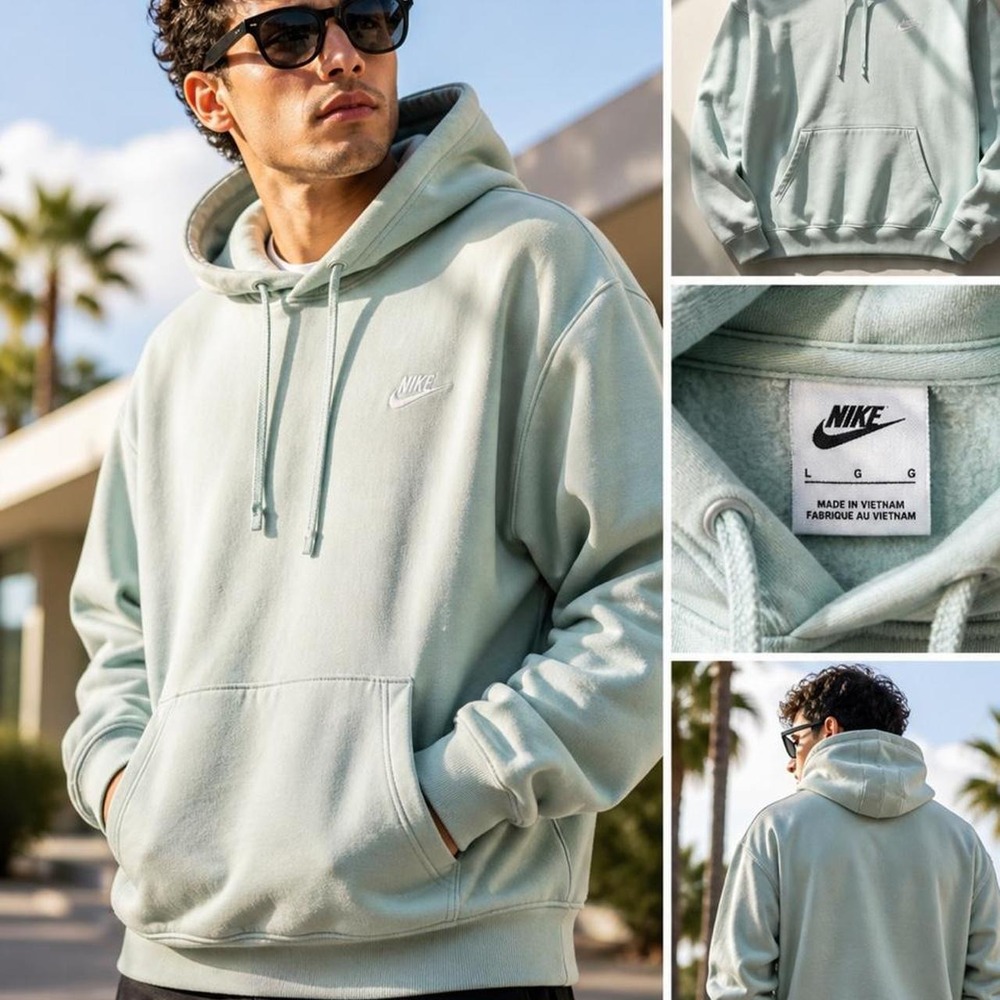 Nike Hoodie Mint Green Pullover Size Large